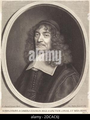 Antoine Masson, (artista), francese, 1636 - 1700, Pierre Mignard i, (artista dopo), francese, 1612 - 1695, Marin Cureau de la Chambre, 1665, incisione e incisione Foto Stock