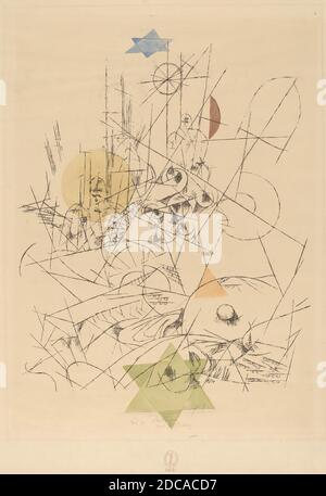 Paul Klee, (artista), Svizzera, 1879 - 1940, speranza e distruzione (Zerstörung und Hoffnung), 1916, litografia con acquerello Foto Stock