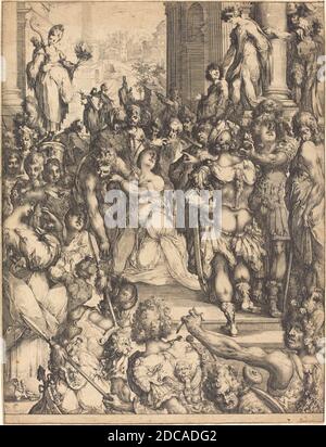Jacques Bellange, (artista), francese, c.. 1575 - 1616, martirio di Santa Lucia, incisione Foto Stock