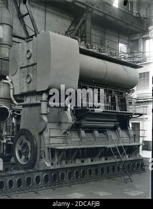 1930 - 40. Fiat - fabbrica di motori grandi Ansaldo. Torino, Italia Foto Stock