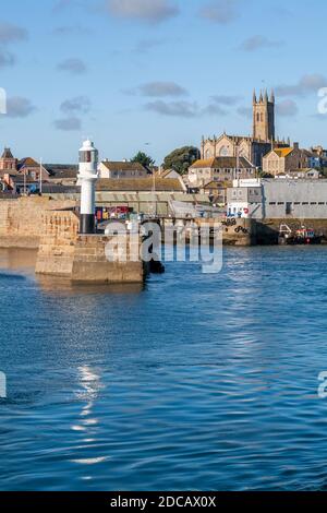 porto di penzance e fronte mare; cornovaglia Foto Stock