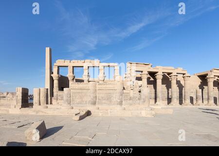 Nectanebo pavillon, tempio di Philae, Assuan, Egitto Foto Stock