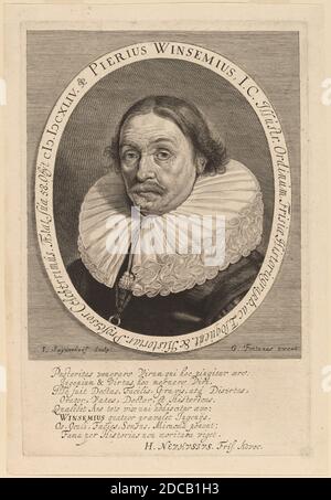 Jonas Suyderhoff, (artista), olandese, c.. 1613 - 1686, Petrus Winsemius, incisione Foto Stock