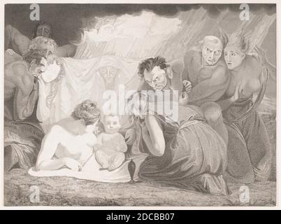 Shakespeare infantile a cui partecipano Nature and the Passions, 1799. Foto Stock