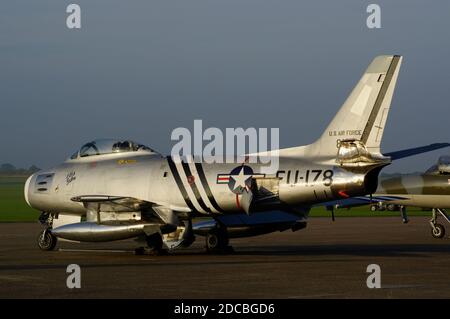 North American F86A Sabre, 48-0178, G-SABR, Foto Stock