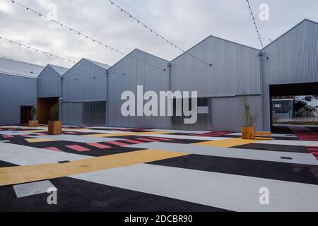 Hackney Wick, Londra, Regno Unito - Novembre 2020 : spazio di lavoro aziendale di Hackney Bridge Foto Stock