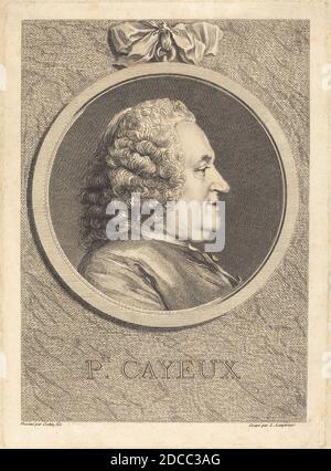 Louis-Simon Lempereur, (artista), francese, 1728 - 1807, Charles-Nicolas Cochin II, (artista dopo), francese, 1715 - 1790, Philippe Cayeux, incisione su incisione su carta deposte, piastra: 18.7 x 13.5 cm (7 3/8 x 5 5/16 pollici), foglio: 19.7 x 14.3 cm (7 3/4 x 5 5/8 pollici Foto Stock