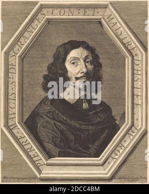 Jean Morin, (artista), francese, c.. 1600 - 1650, Philippe de Champaigne, (artista dopo), francese, 1602 - 1674, Pierre Maugis, incisione e incisione Foto Stock