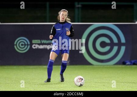 DURHAM, INGHILTERRA. 18 NOVEMBRE Durham Women's Grace Ayre durante la partita fa Women's Continental League Cup tra Durham Women e Aston Villa al castello di Maiden, Durham City, mercoledì 18 novembre 2020. (Credit: Mark Fletcher | MI News) Credit: MI News & Sport /Alamy Live News Foto Stock