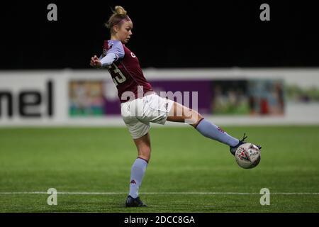 DURHAM, INGHILTERRA. 18 NOVEMBRE Nadine Hanssen di Aston Villa durante la partita fa Women's Continental League Cup tra Durham Women e Aston Villa al Castello di Maiden, Durham City, mercoledì 18 novembre 2020. (Credit: Mark Fletcher | MI News) Credit: MI News & Sport /Alamy Live News Foto Stock