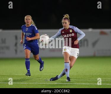 DURHAM, INGHILTERRA. 18 NOVEMBRE Nadine Hanssen di Aston Villa durante la partita fa Women's Continental League Cup tra Durham Women e Aston Villa al Castello di Maiden, Durham City, mercoledì 18 novembre 2020. (Credit: Mark Fletcher | MI News) Credit: MI News & Sport /Alamy Live News Foto Stock