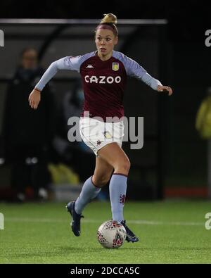 DURHAM, INGHILTERRA. 18 NOVEMBRE Nadine Hanssen di Aston Villa durante la partita fa Women's Continental League Cup tra Durham Women e Aston Villa al Castello di Maiden, Durham City, mercoledì 18 novembre 2020. (Credit: Mark Fletcher | MI News) Credit: MI News & Sport /Alamy Live News Foto Stock