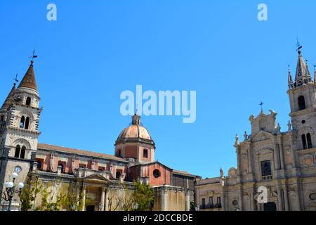 Cattedrale nella città siciliana di Acireale Foto Stock