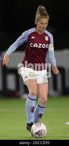 DURHAM, INGHILTERRA. 18 NOVEMBRE Natalie Haigh di Aston Villa durante la partita fa Women's Continental League Cup tra Durham Women e Aston Villa al Castello di Maiden, Durham City, mercoledì 18 novembre 2020. (Credit: Mark Fletcher | MI News) Credit: MI News & Sport /Alamy Live News Foto Stock