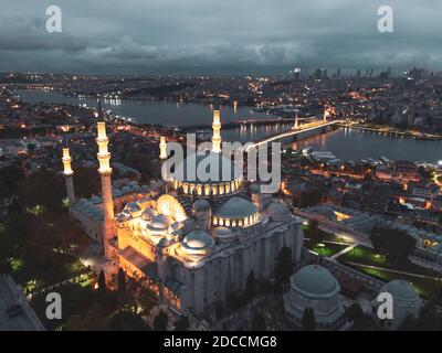 Süleymaniye moschea Aerial Shot Foto Stock