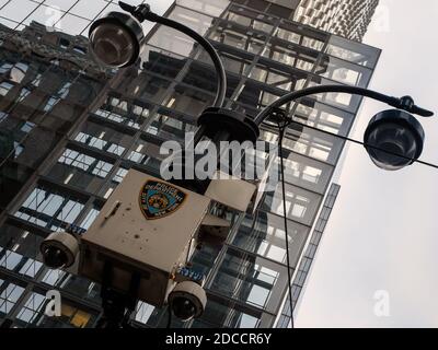 NEW YORK, USA: NYPD polizia telecamere di sicurezza Foto Stock