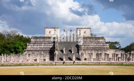 Tempio dei Guerrieri, Chichen Itza Messico. Foto Stock