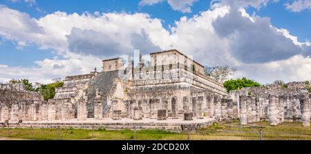 Tempio dei Guerrieri, Chichen Itza Messico. Foto Stock