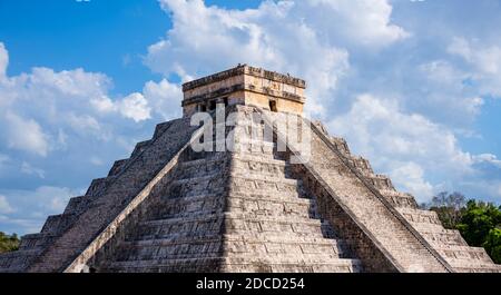 Piramide di Kukulcan, Chichen Itza Messico. Foto Stock