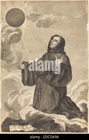 Claude Mellan, (artista), francese, 1598 - 1688, Saint Benoit, incisione Foto Stock