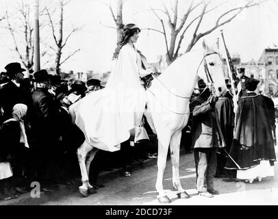 Inez Milholland, Processione del suffragio della donna, 1913 Foto Stock
