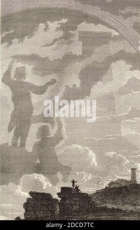 Brocken Specters, fenomeno ottico Foto Stock