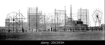 Spettacolo di fuochi d'artificio per il Durbar di Delhi, 1903 Foto Stock