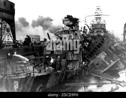 Attacco di Pearl Harbor, 1941 Foto Stock