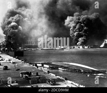 Attacco di Pearl Harbor, 1941 Foto Stock