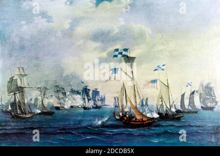 Guerra del 1812, Battaglia del lago Erie, 1813 Foto Stock