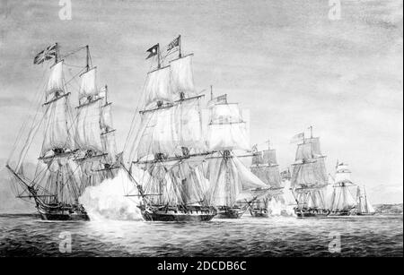 Guerra del 1812, Battaglia del lago Erie, 1813 Foto Stock