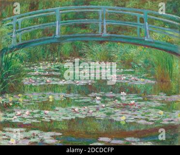 Claude Monet, (artista), francese, 1840 - 1926, il ponte pedonale giapponese, 1899, olio su tela, totale: 81.3 x 101.6 cm (32 x 40 pollici), incorniciato: 101 x 120.7 x 7.6 cm (39 3/4 x 47 1/2 x 3 pollici