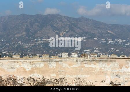 Vista del villaggio bianco di Mijas, provincia di Málaga, Andalusia, Spagna. Foto Stock