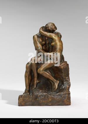 Auguste Rodin, (scultore), francese, 1840 - 1917, The Kiss (le Baiser), modello 1880-1887, cast c. 1898/1902, bronzo, totale: 24.7 x 15.8 x 17.4 cm (9 3/4 x 6 1/4 x 6 7/8 pollici Foto Stock