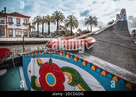 Particolare delle SALINE tradizionali e colorate, ad Aveiro, la Venezia del Portogallo. Foto Stock