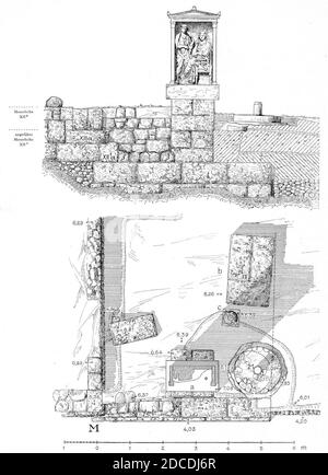 Kerameikos Grabbezirk der Pamphile und Demetria (Der Friedhof am Eridanos, ABB. 59). Foto Stock