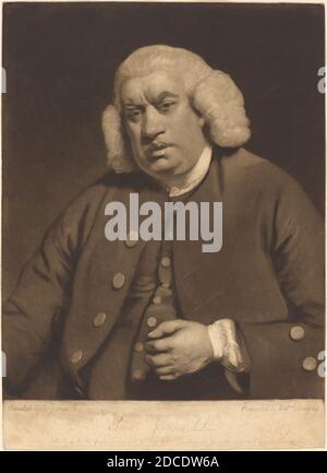 William Doughty, (artista), britannico, morto 1782, Sir Joshua Reynolds, (artista dopo), britannico, 1723 - 1792, Samuel Johnson, 1779, mezzotint Foto Stock