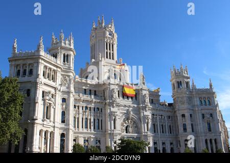 Madrid Palacio-de-Comunicaciones-Cibeles Foto Stock