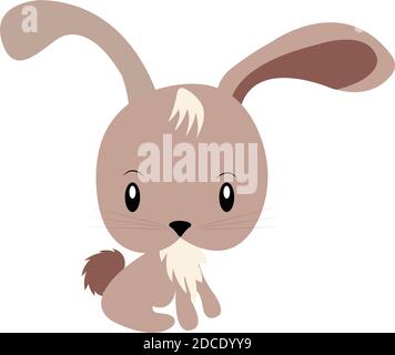 Cartone di un coniglio kawaii Illustrazione Vettoriale