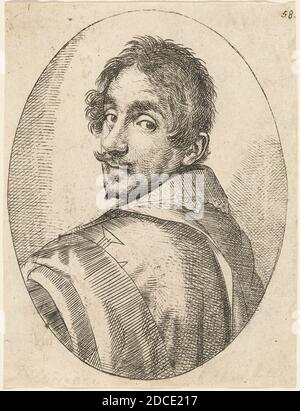 Ottavio Leoni, (artista), romano, c.. 1578 - 1630, autoritratto, incisione Foto Stock