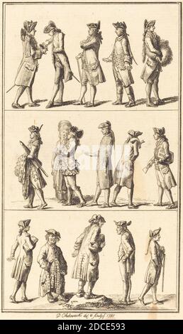 Daniel Nikolaus Chodowiecki, (artista), tedesco, 1726 - 1801, Servants, 1780, incisione Foto Stock