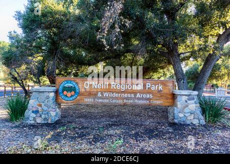 Cartello d'ingresso al Parco Regionale o'Neill Foto Stock