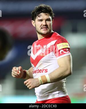 20 novembre 2020; Totally Wicked Stadium, Saint Helens, Merseyside, Inghilterra; betfred Super League Playoff Rugby, Saint Helens Saints contro Catalan Dragons; James Bentley of St Helens Credit: Action Plus Sports Images/Alamy Live News Foto Stock