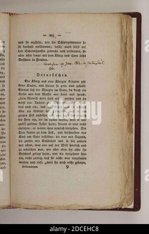 Kinder und Hausmärchen (Grimm) 1812 i 225. Foto Stock