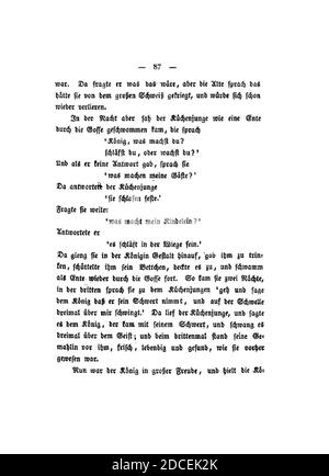 Kinder und Hausmärchen (Grimm) 1837 V1 087. Foto Stock