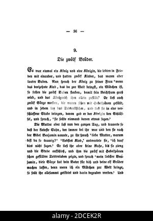 Kinder und Hausmärchen (Grimm) 1837 V1 056. Foto Stock