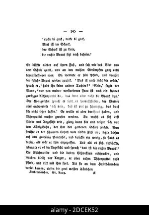 Kinder und Hausmärchen (Grimm) 1837 V1 145. Foto Stock