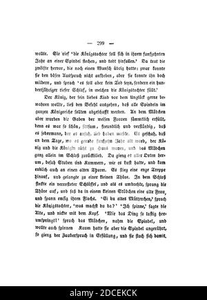 Kinder und Hausmärchen (Grimm) 1837 V1 299. Foto Stock