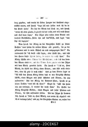 Kinder und Hausmärchen (Grimm) 1837 V1 387. Foto Stock