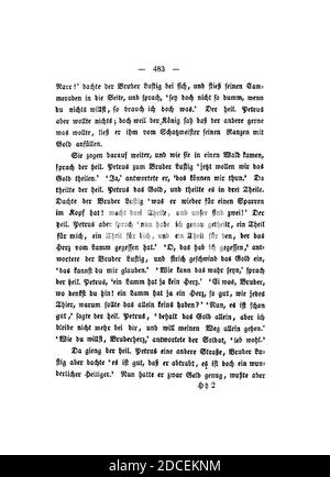 Kinder und Hausmärchen (Grimm) 1837 V1 483. Foto Stock